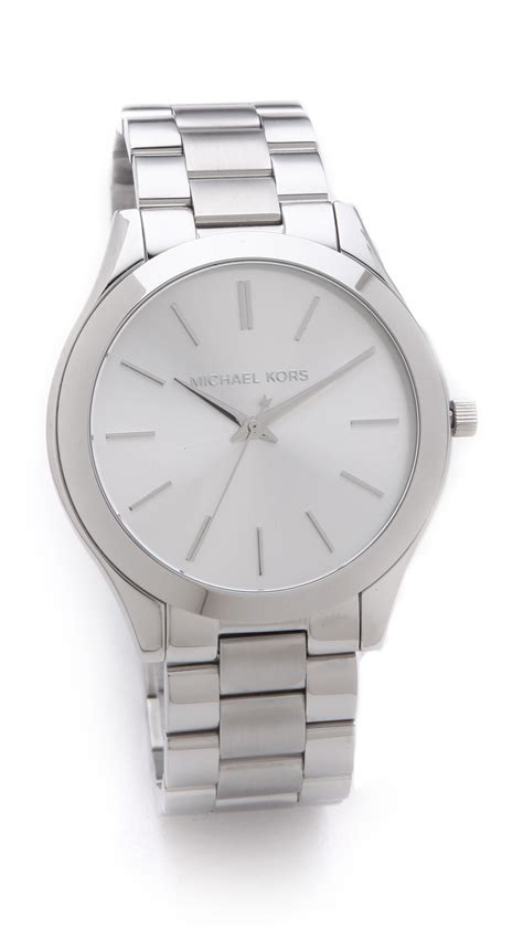 michael kors slim runway twist watch silver|Michael Kors Watch 250300.